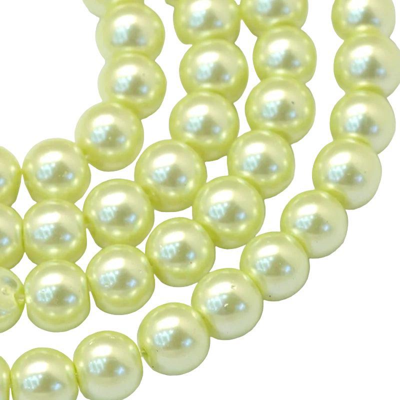 Glasparels Rond Licht Goudgeel 4.5mm - ± 102 stuks-Kralen-Kraaltjes van Renate