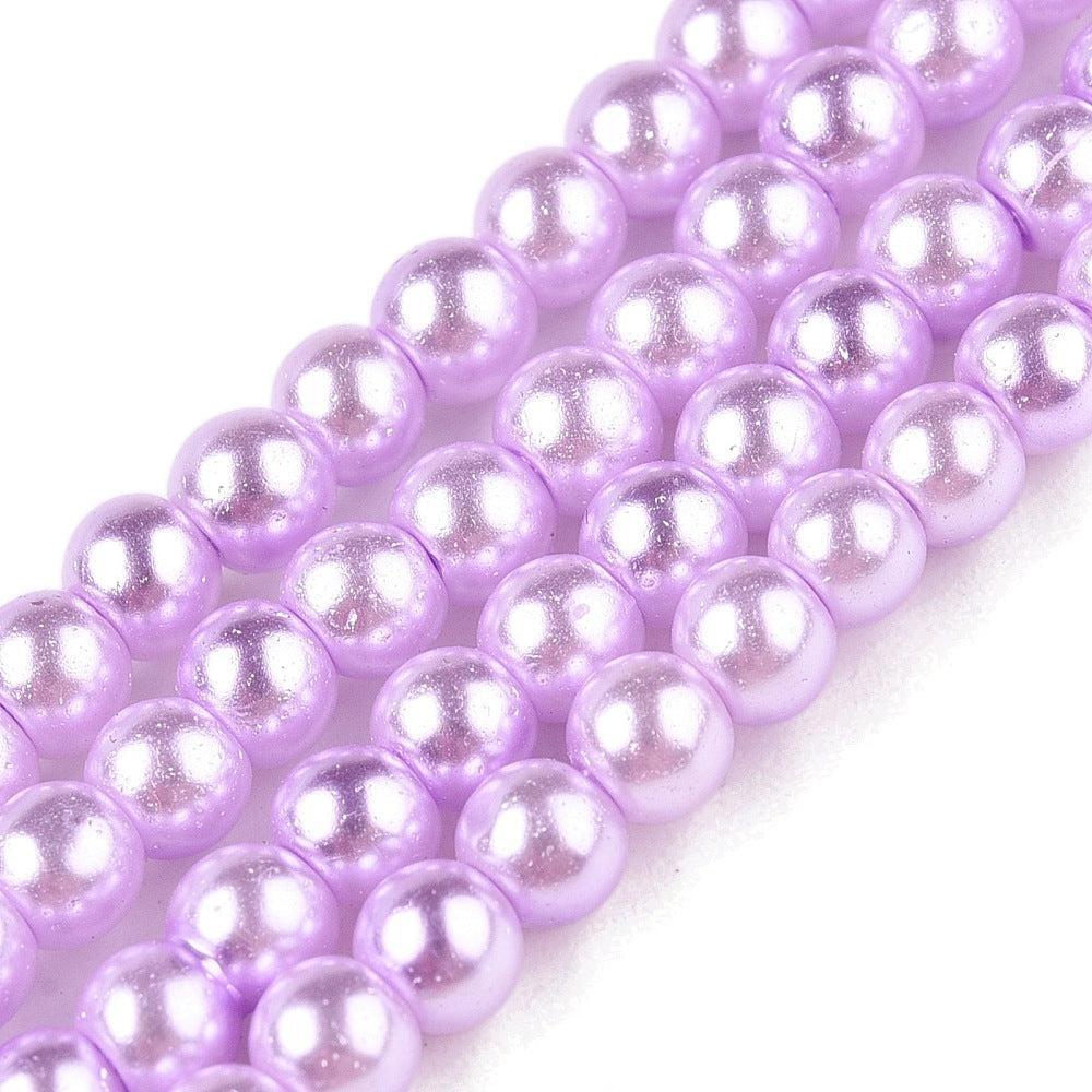 Glasparels Rond Lila 3.5mm - ± 97 stuks-Kralen-Kraaltjes van Renate