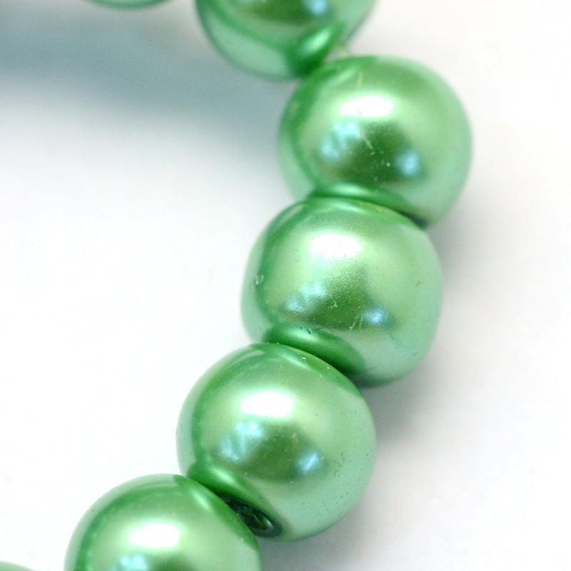 Glasparels Rond Medium Zeegroen 4.5mm - ± 100 stuks-Kralen-Kraaltjes van Renate