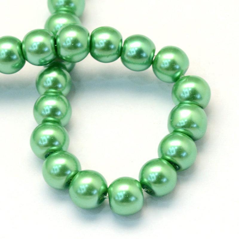 Glasparels Rond Medium Zeegroen 4.5mm - ± 100 stuks-Kralen-Kraaltjes van Renate