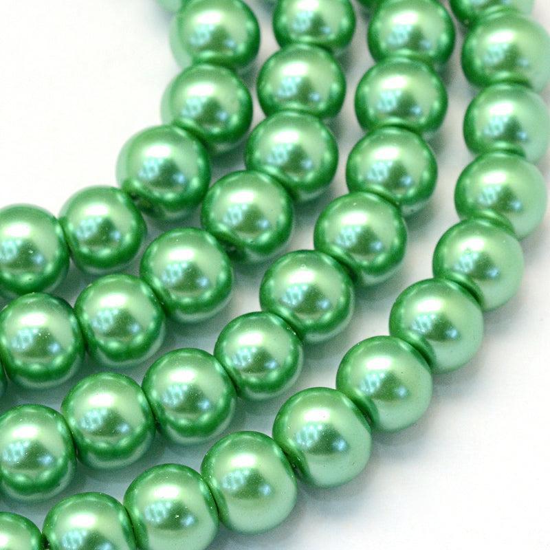Glasparels Rond Medium Zeegroen 4.5mm - ± 100 stuks-Kralen-Kraaltjes van Renate