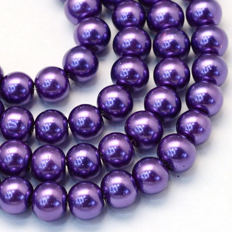 Glasparels Rond Paars 4.5mm - ±102 stuks-Kralen-Kraaltjes van Renate