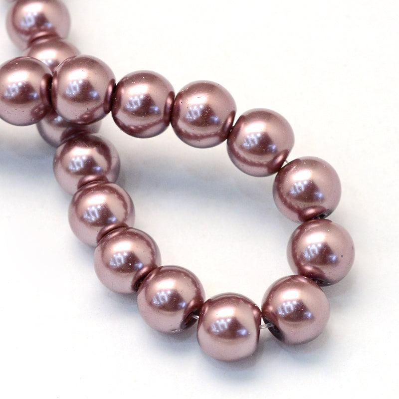 Glasparels Rond Taupe bruin 4mm - ±100 stuks-Kralen-Kraaltjes van Renate