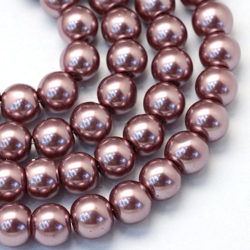 Glasparels Rond Taupe bruin 4mm - ±100 stuks-Kralen-Kraaltjes van Renate