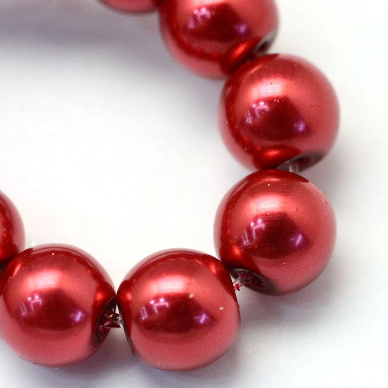 Glasparels Rond Vuursteenrood 4.5mm - ± 100 stuks-Kralen-Kraaltjes van Renate