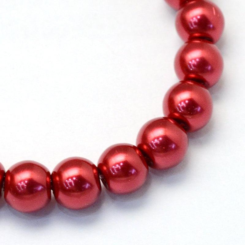 Glasparels Rond Vuursteenrood 4.5mm - ± 100 stuks-Kralen-Kraaltjes van Renate