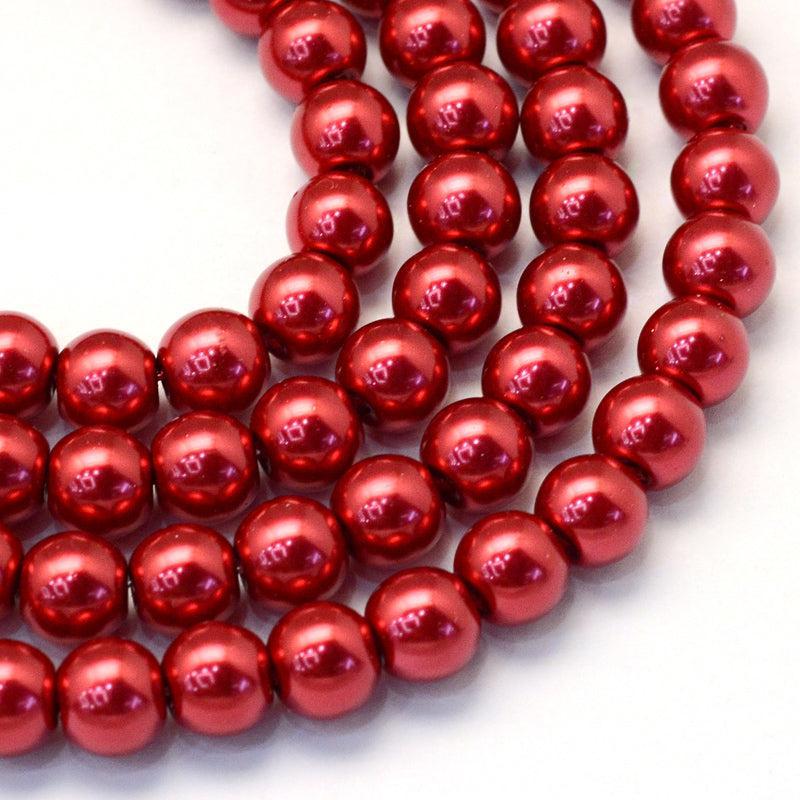 Glasparels Rond Vuursteenrood 4.5mm - ± 100 stuks-Kralen-Kraaltjes van Renate