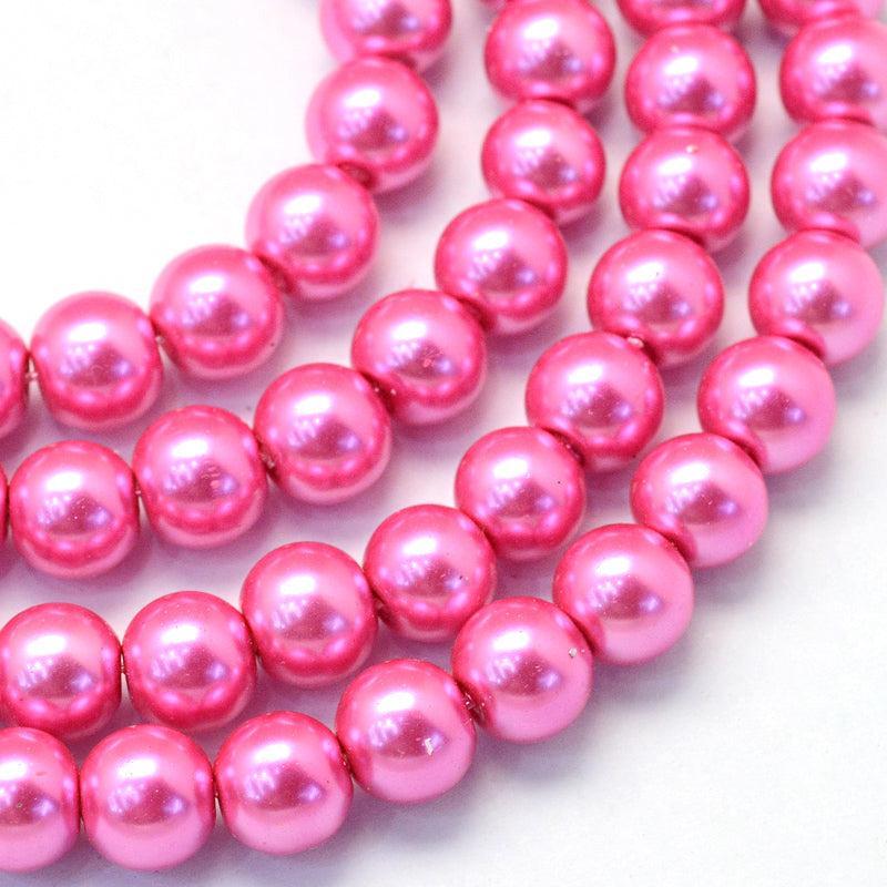 Glasparels Rond Warm Roze 4.5mm - ± 102 stuks-Kralen-Kraaltjes van Renate
