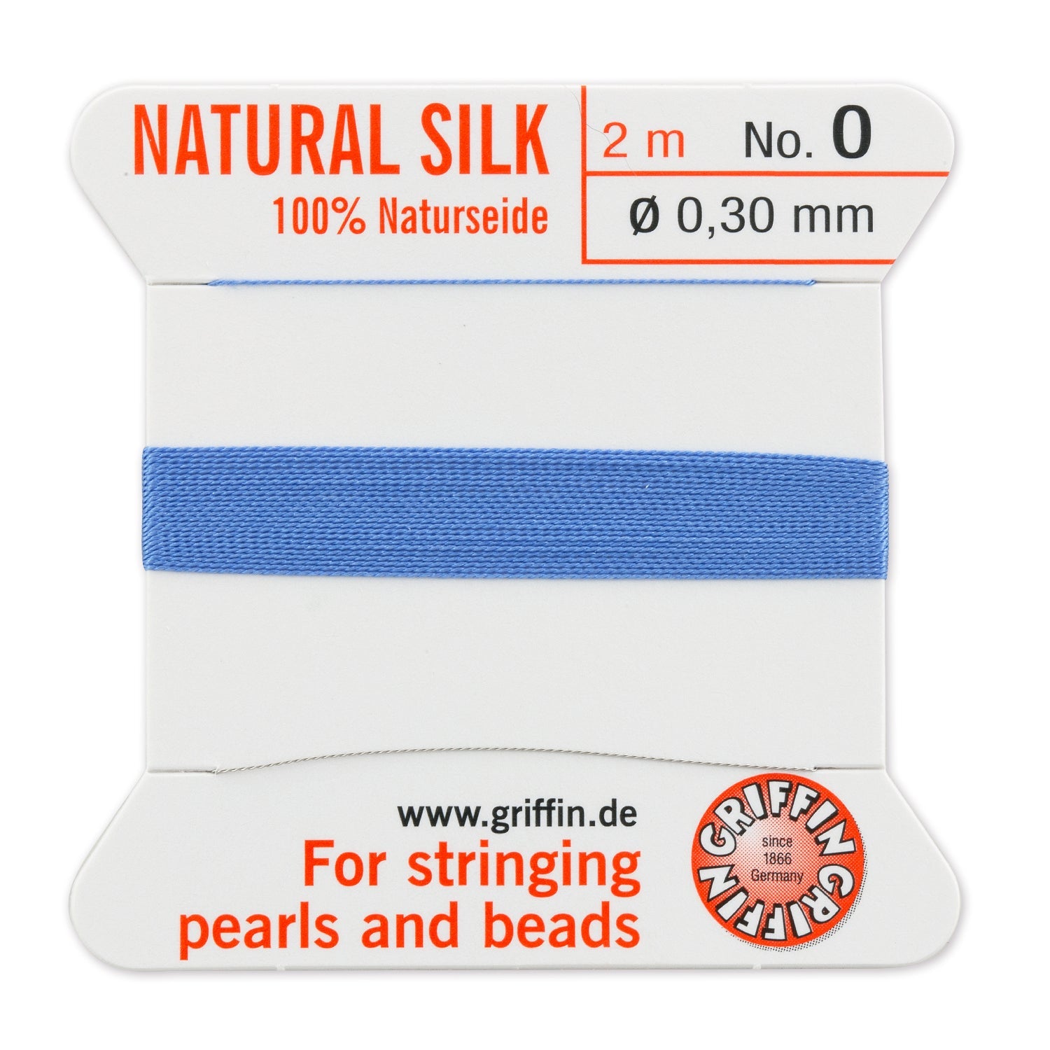 Griffin koord no.0 Blue 0,3mm - 2 meter-koord-Kraaltjes van Renate