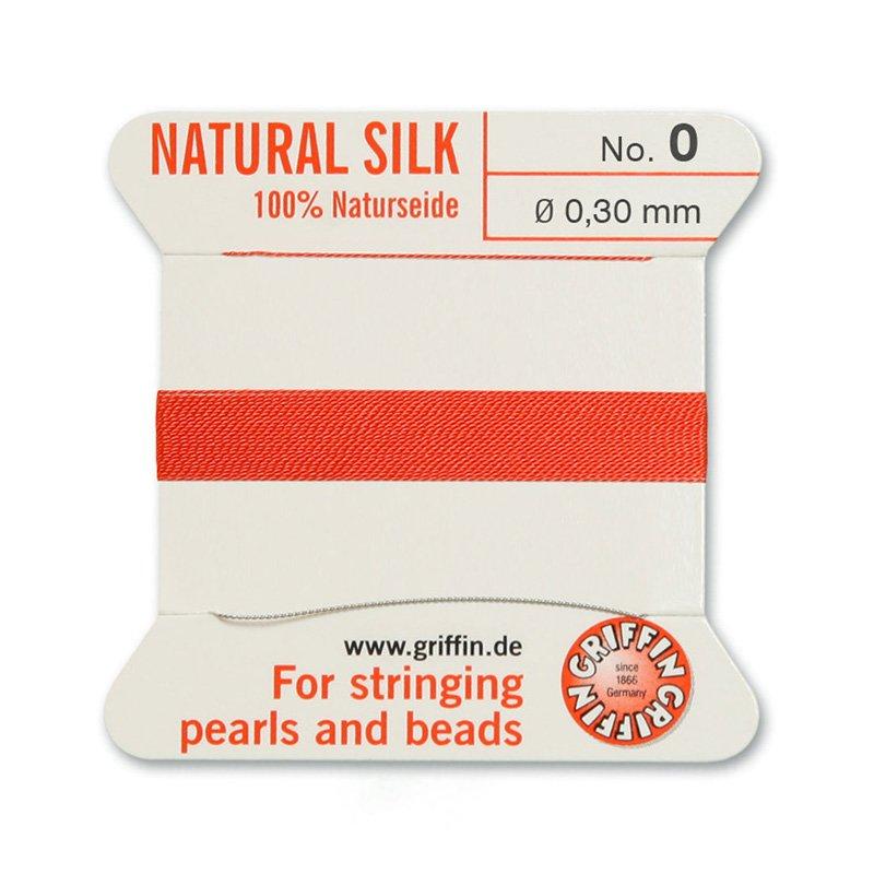 Griffin koord no.0 Coral 0,3mm - 2 meter-koord-Kraaltjes van Renate