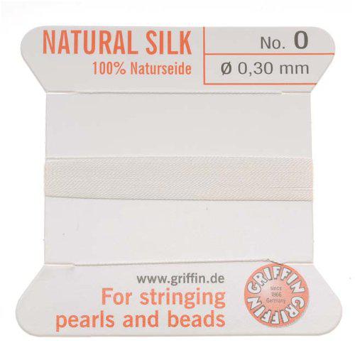 Griffin koord no.0 White 0,3mm - 2 meter-koord-Kraaltjes van Renate