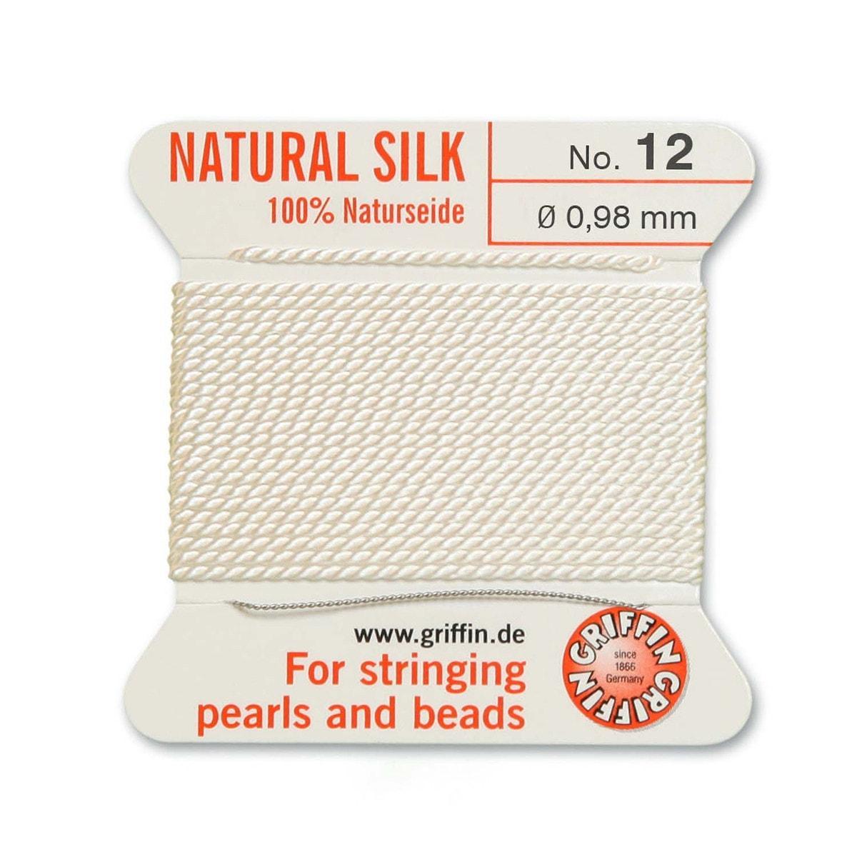 Griffin koord no.12 Wit 0,98mm - 2 meter-koord-Kraaltjes van Renate