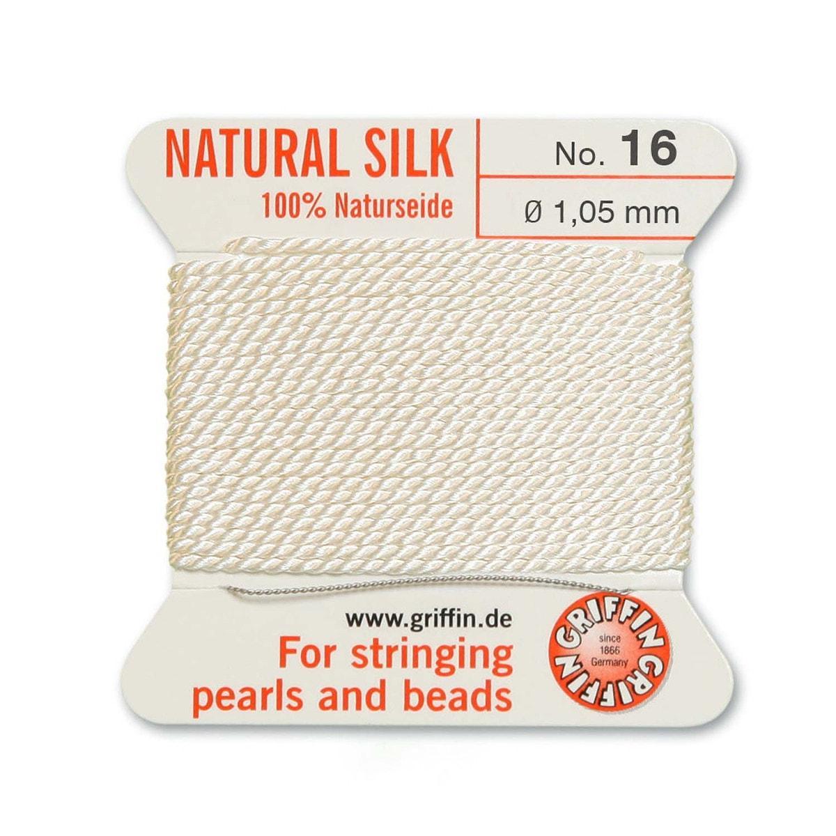 Griffin koord no.16 Wit 1,05mm - 2 meter-koord-Kraaltjes van Renate