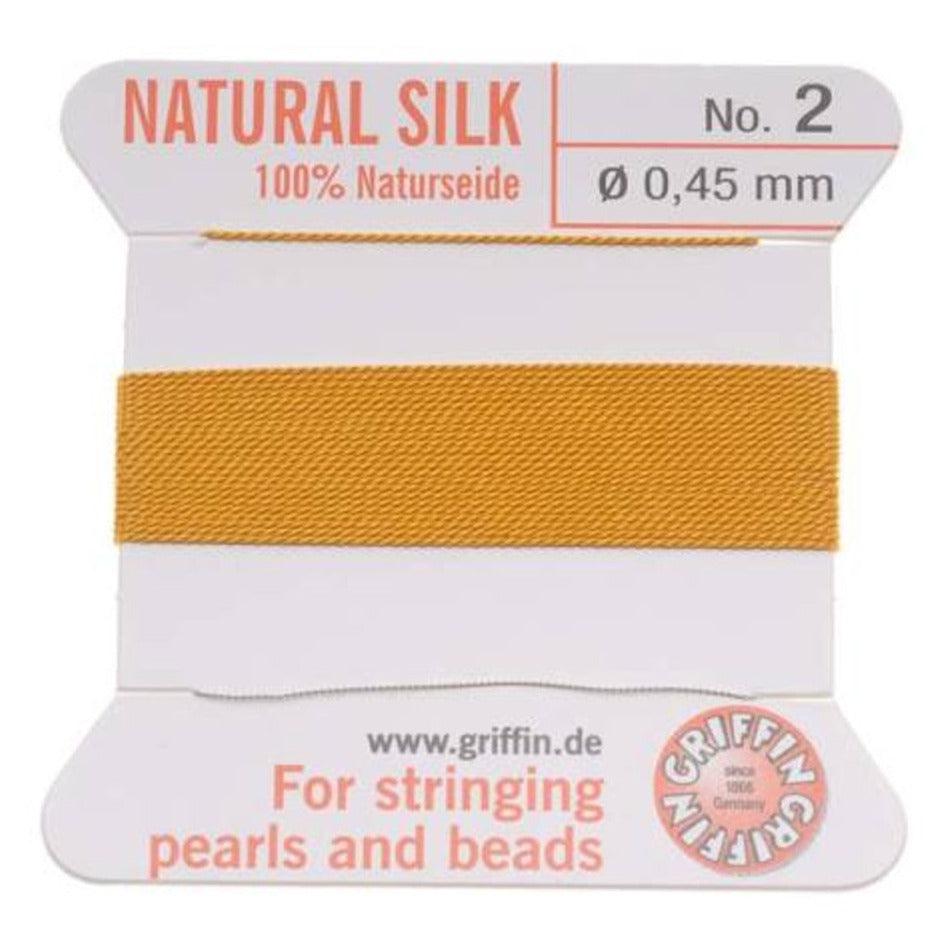 Griffin koord no.2 Amber 0,45mm - 2 meter-koord-Kraaltjes van Renate