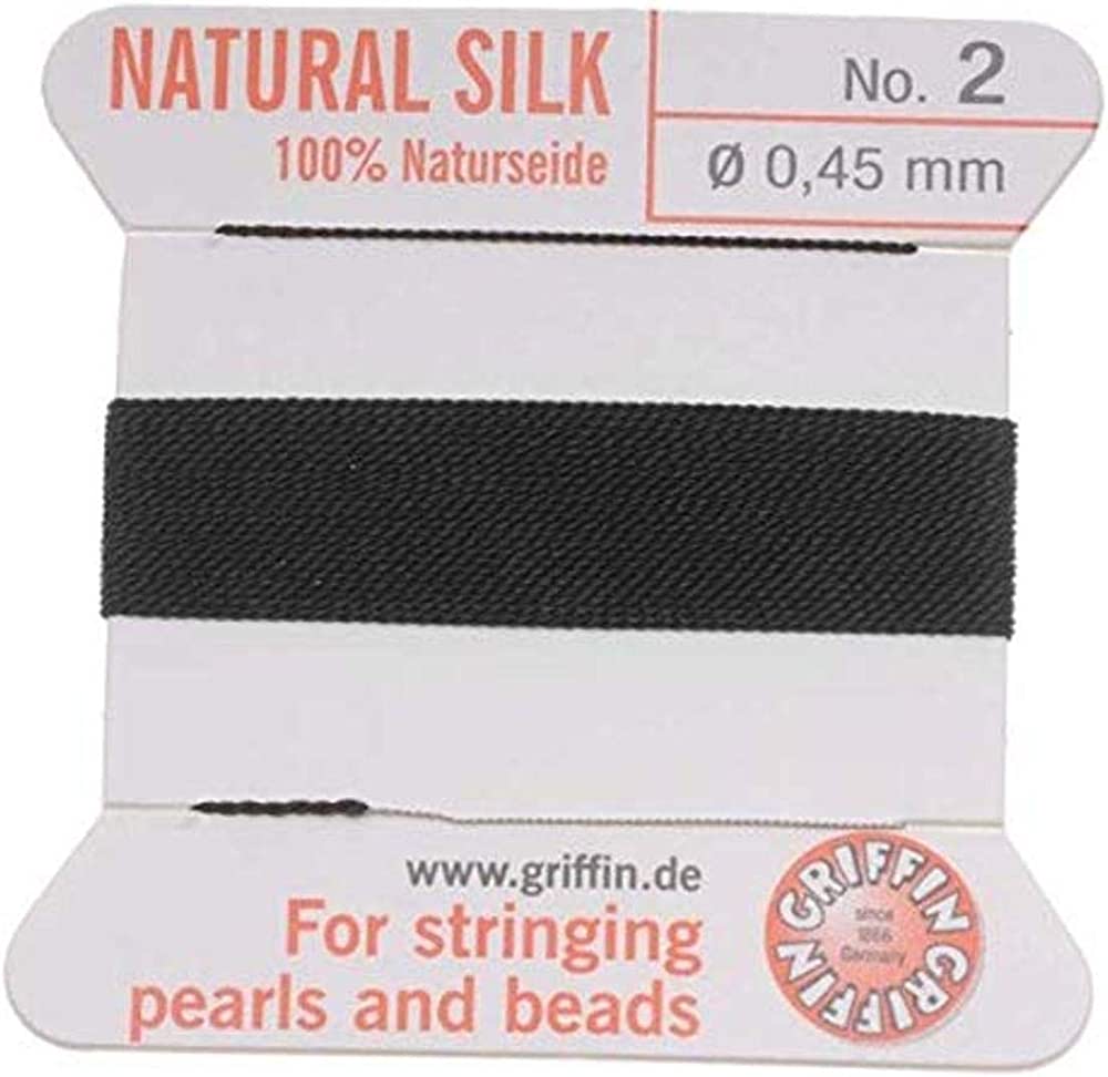 Griffin koord no.2 Black 0,45mm - 2 meter-koord-Kraaltjes van Renate
