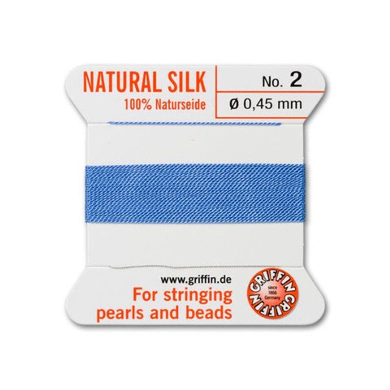 Griffin koord no.2 Blue 0,45mm - 2 meter-koord-Kraaltjes van Renate