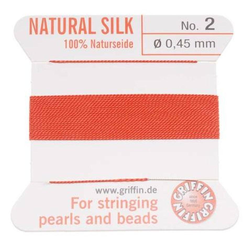 Griffin koord no.2 Coral 0,45mm - 2 meter-koord-Kraaltjes van Renate