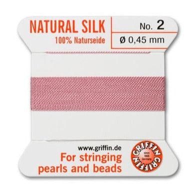 Griffin koord no.2 Dark pink 0,45mm - 2 meter-koord-Kraaltjes van Renate