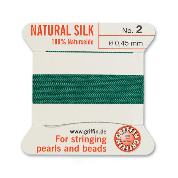 Griffin koord no.2 Green 0,45mm - 2 meter-koord-Kraaltjes van Renate