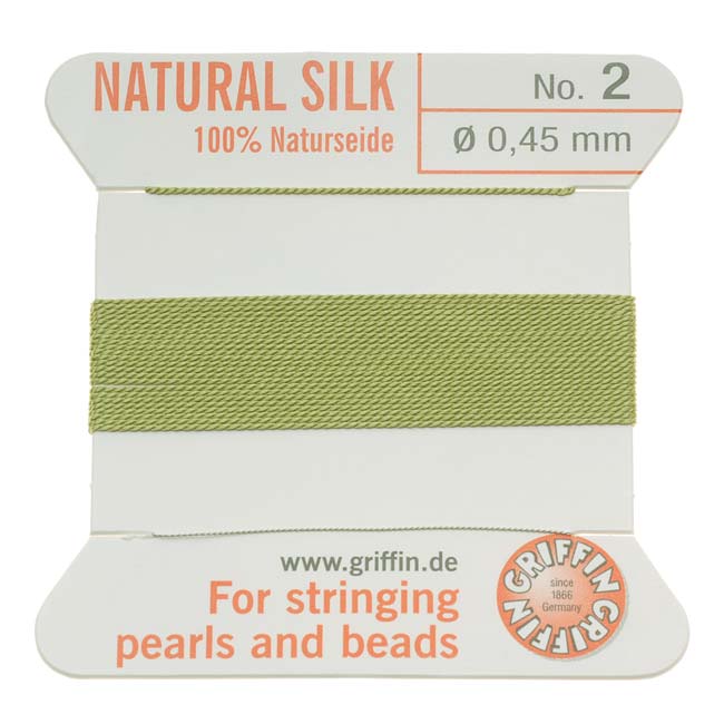 Griffin koord no.2 Jade green 0,45mm - 2 meter-koord-Kraaltjes van Renate