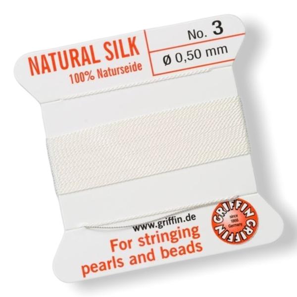 Griffin koord no.3 White 0,5mm - 2mtr-Kraaltjes van Renate