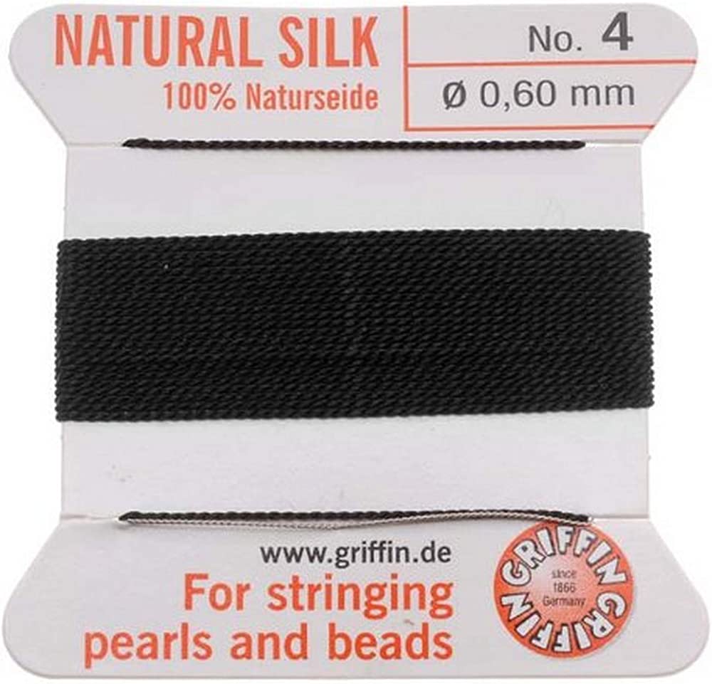 Griffin koord no.4 Black 0,60mm - 2 meter-koord-Kraaltjes van Renate