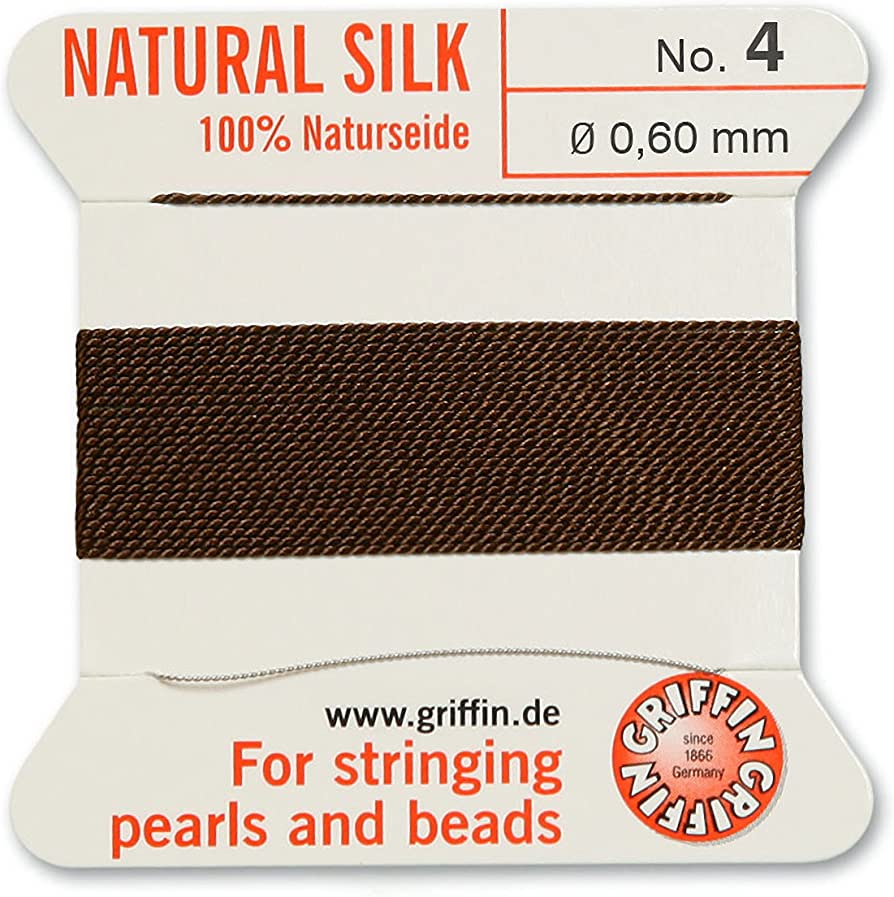 Griffin koord no.4 Brown 0,60mm - 2 meter-koord-Kraaltjes van Renate