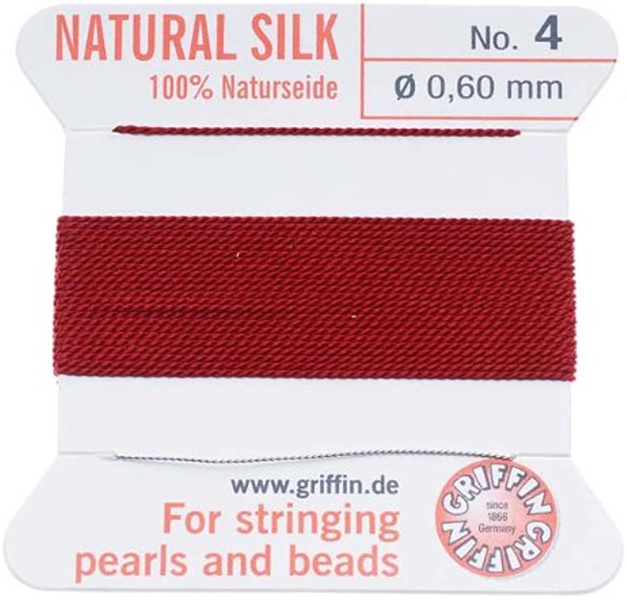 Griffin koord no.4 Garnet 0,60mm - 2 meter-koord-Kraaltjes van Renate