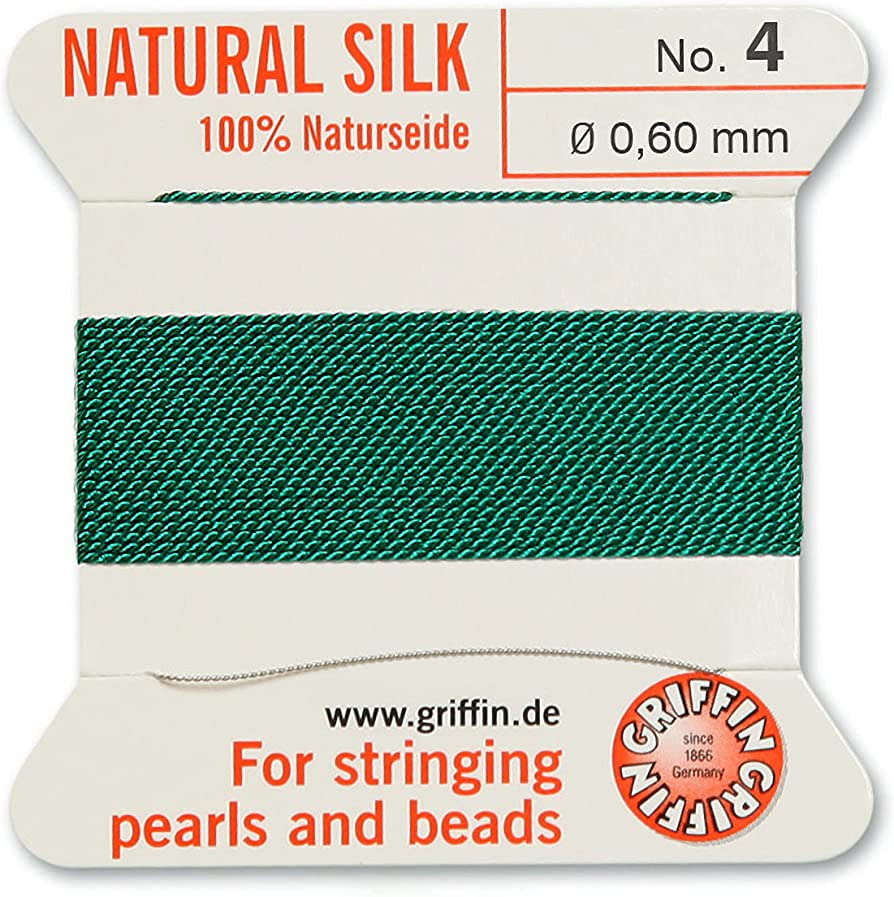 Griffin koord no.4 Green 0,60mm - 2 meter-koord-Kraaltjes van Renate