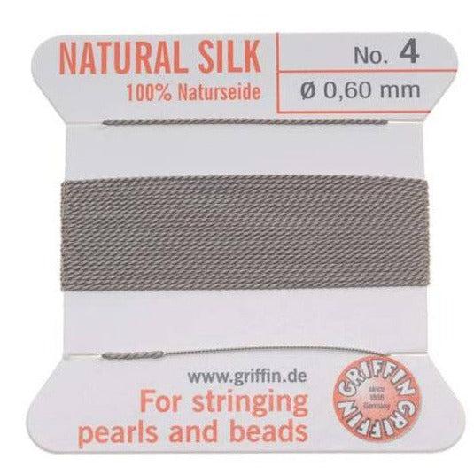 Griffin koord no.4 Grey 0,60mm - 2 meter-koord-Kraaltjes van Renate