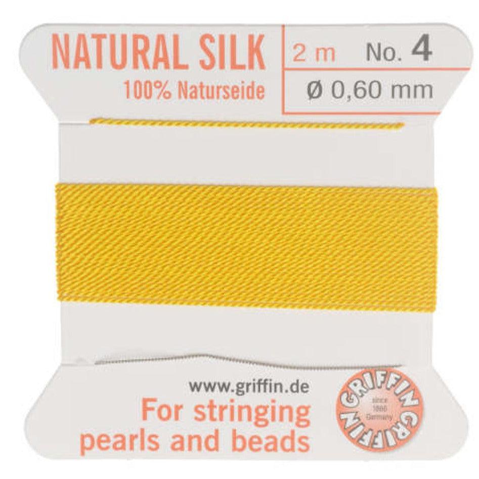 Griffin koord no.4 Yellow 0,60mm - 2 meter-koord-Kraaltjes van Renate