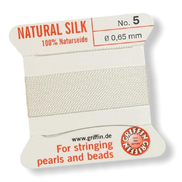 Griffin koord no.5 White 0,65mm - 2 meter-Kraaltjes van Renate