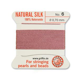 Griffin koord no.6 Dark pink 0,7mm - 2 meter-koord-Kraaltjes van Renate