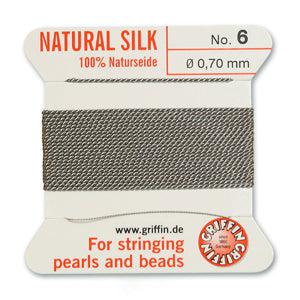 Griffin koord no.6 Grey 0,7mm - 2 meter-koord-Kraaltjes van Renate