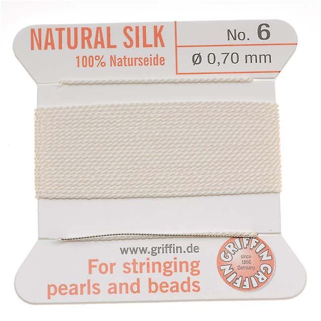 Griffin koord white 0,8mm - 2 mtr-koord-Kraaltjes van Renate