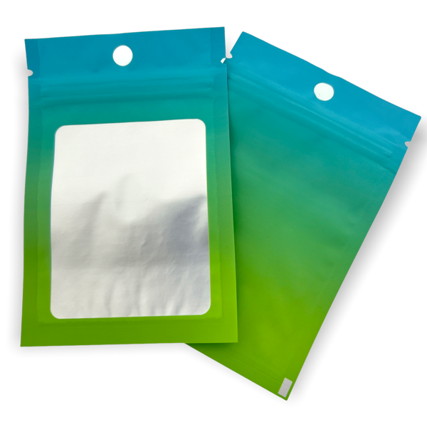 Gripzakjes blauw groen transparant 12x8cm - 5 stuks-Inpakken-Kraaltjes van Renate