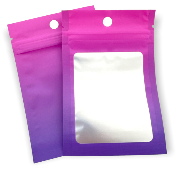 Gripzakjes paars roze transparant 12x8cm - 5 stuks-Inpakken-Kraaltjes van Renate