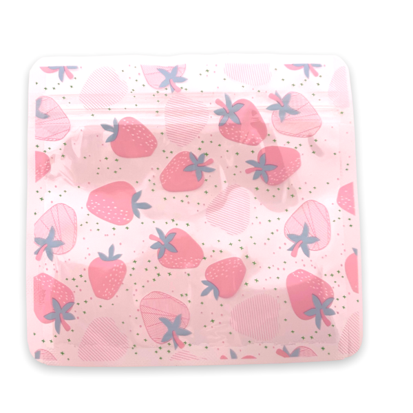 Gripzakjes roze aardbeien 10x11cm - 5 stuks-Inpakken-Kraaltjes van Renate