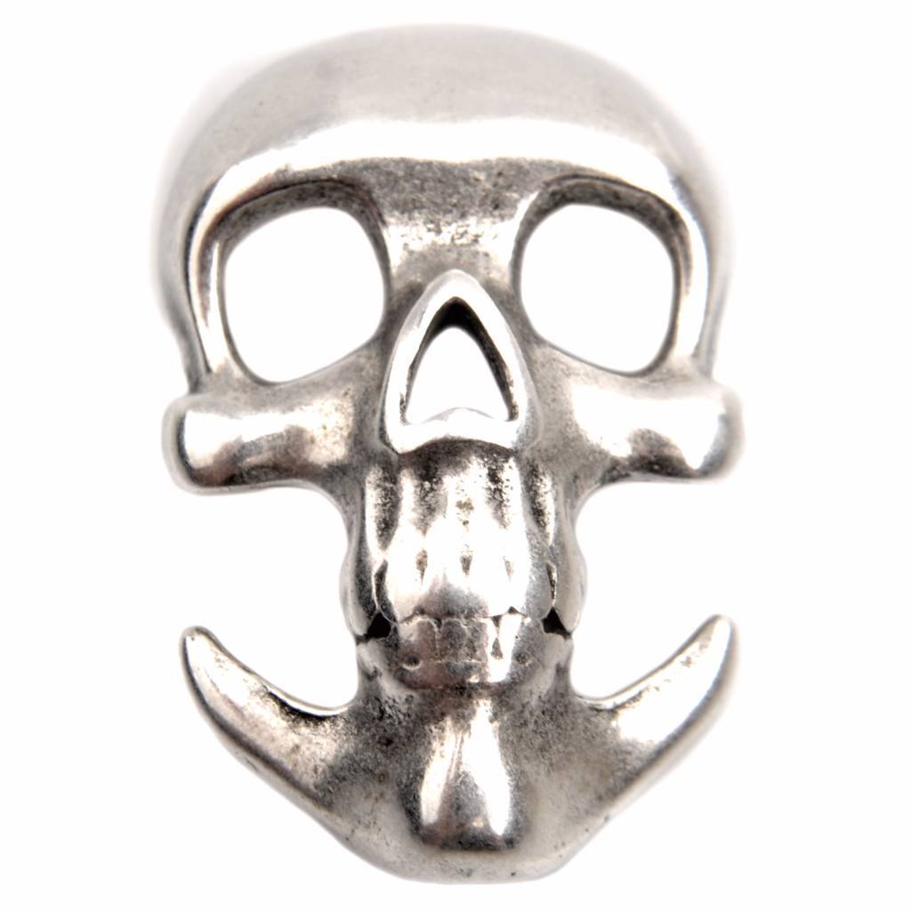 Haaksluiting skull Ø3mm Zilver DQ 31x19mm-Kraaltjes van Renate