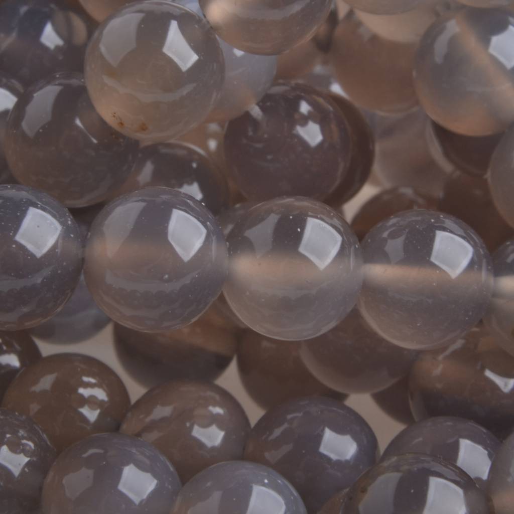 Half edelsteen Grey Agaat rond 10mm-Kraaltjes van Renate