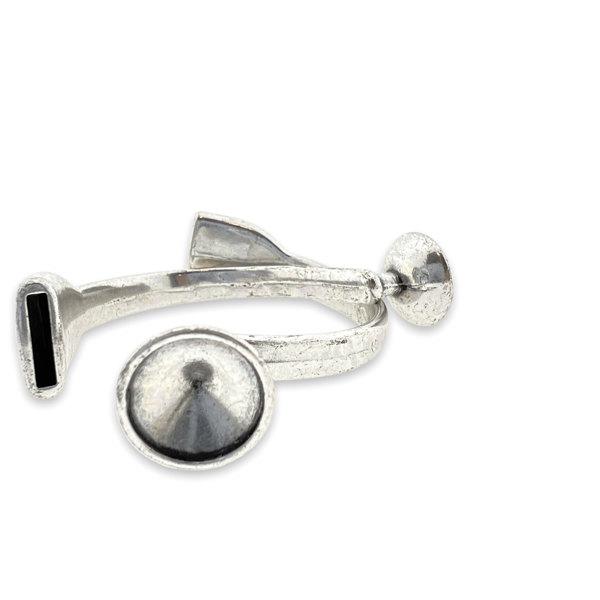 Halve armband 10x3mm voor Swarovski Zilver DQ- per stuk-sluitingen-Kraaltjes van Renate