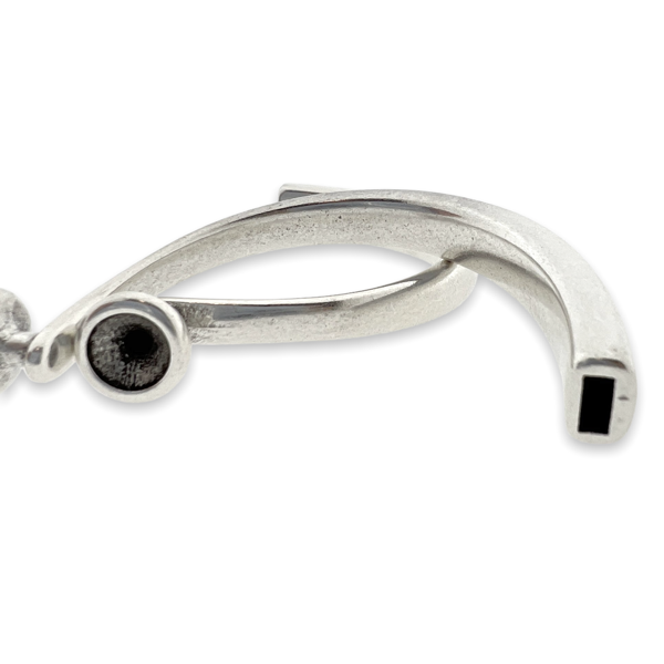 Halve armband 6x2,5mm voor SS34 Zilver DQ- per stuk-sluitingen-Kraaltjes van Renate