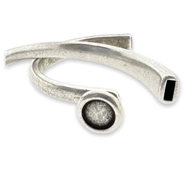 Halve armband 6x2mm voor SS34 Zilver DQ- per stuk-sluitingen-Kraaltjes van Renate