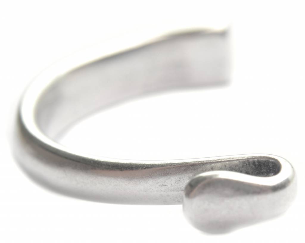 Halve armband Ø8x4mm Zilver DQ-Kraaltjes van Renate