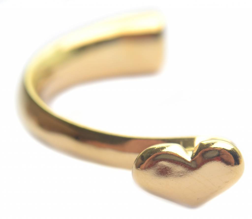 Halve armband hart Ø8x4mm Goud DQ-Kraaltjes van Renate