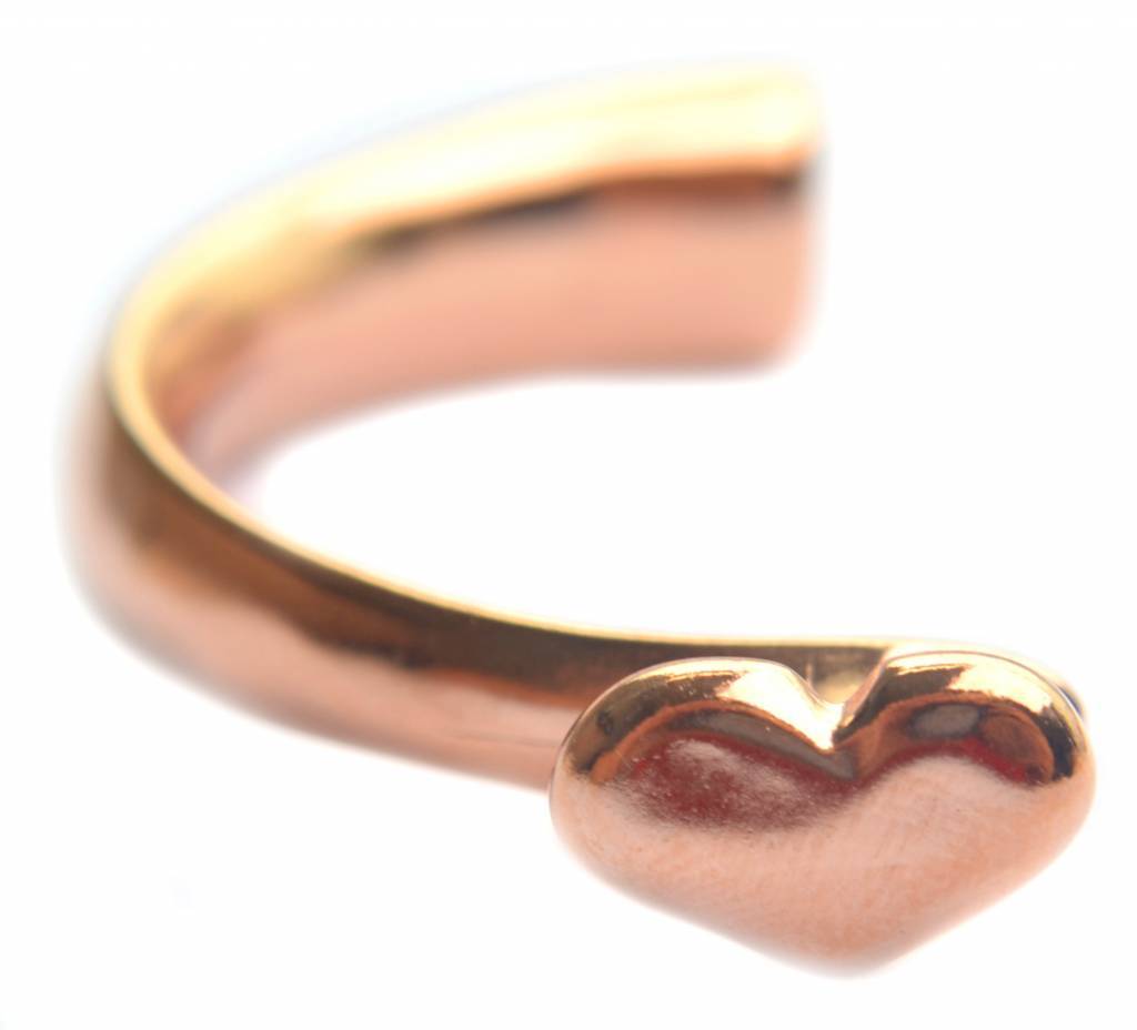 Halve armband hart Ø8x4mm Rosegoud DQ-Kraaltjes van Renate