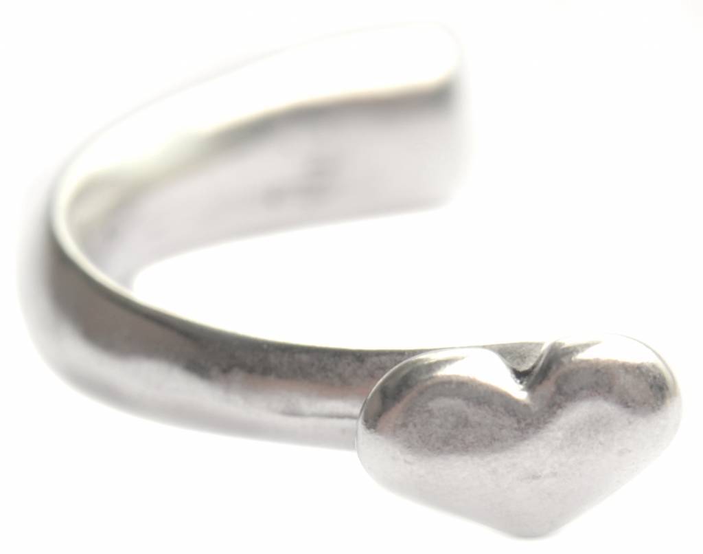 Halve armband hart Ø8x4mm Zilver DQ-Kraaltjes van Renate