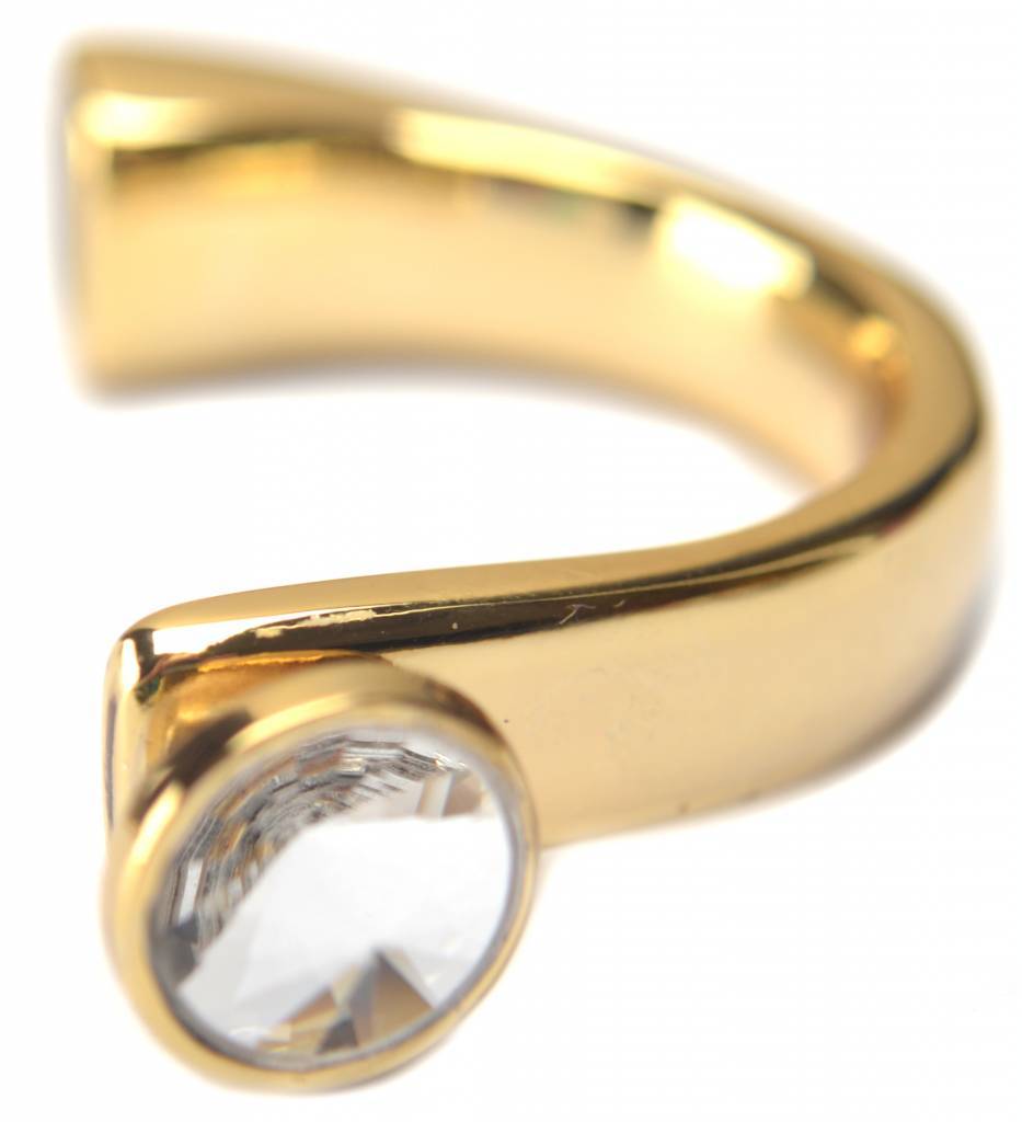 Halve armband swarovski Ø10x5mm goud DQ-Kraaltjes van Renate