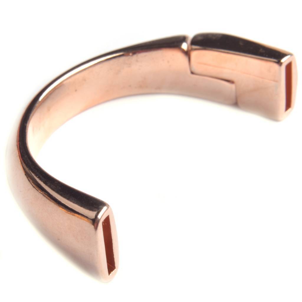 Halve magneet armband Ø10x2mm Rosegoud DQ-Kraaltjes van Renate