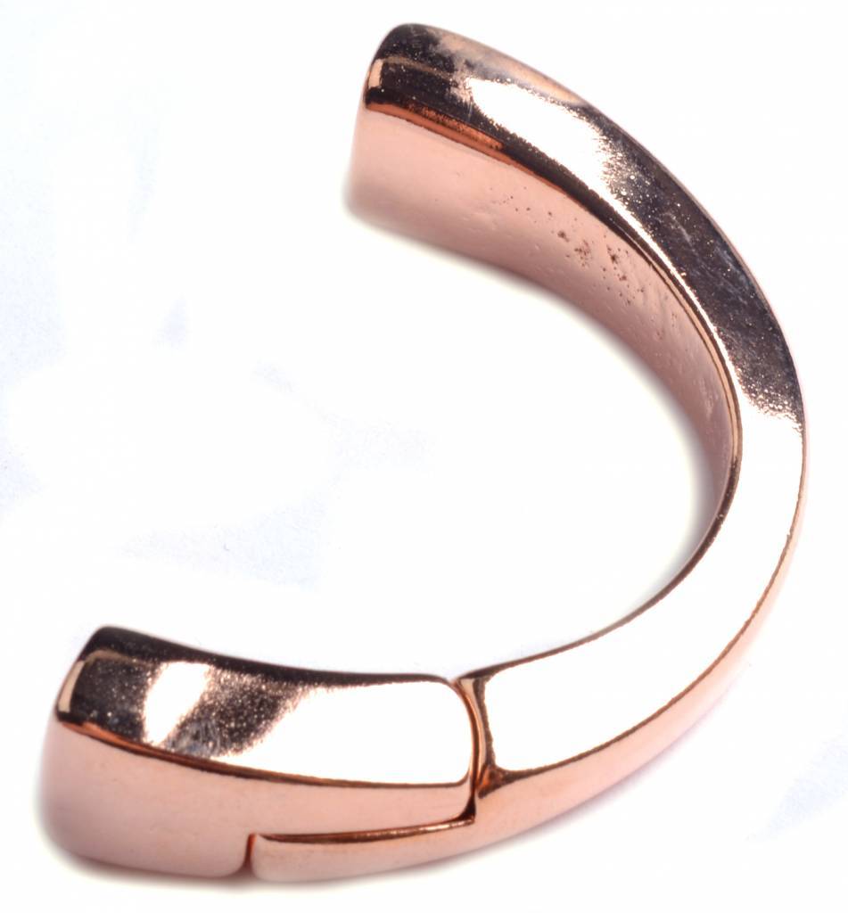 Halve magneet armband Ø10x5mm Rosegoud DQ-Kraaltjes van Renate